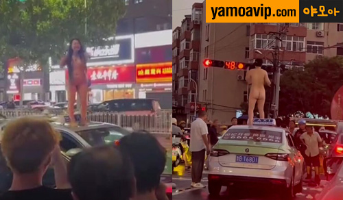 [한국야동] 길가에서 미친 누드녀